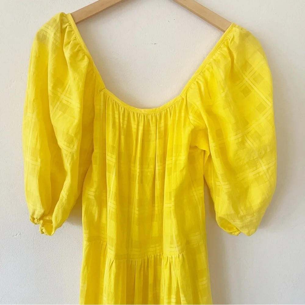 NWOT Solid & Striped Peasant Puff Sleeve Midi Dress - Picture 3 of 7